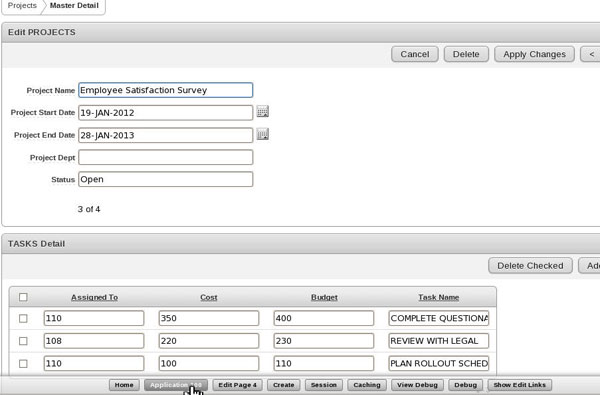 ���������� ������� �������� ������ � APEX